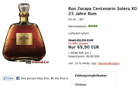 Ron Zacapa Centenario Solera